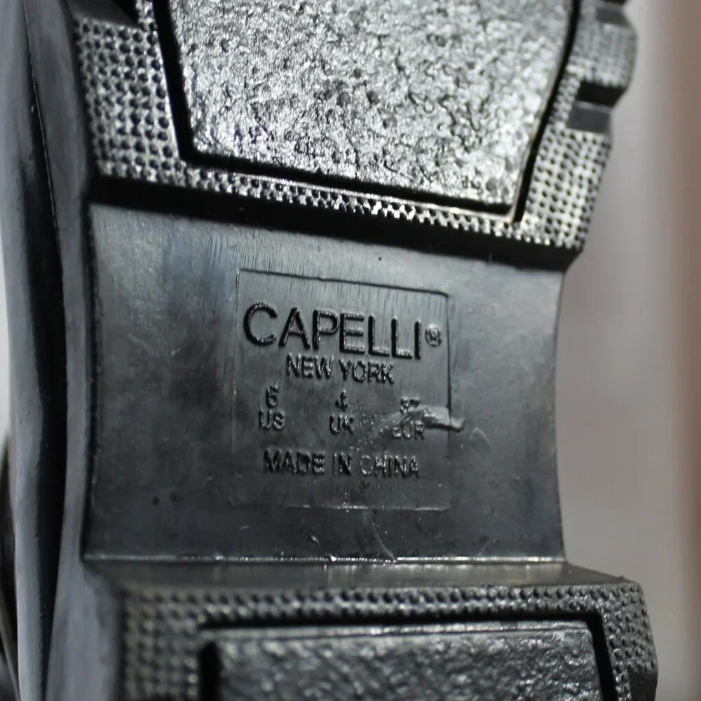 Capelli Black Rain Boots Never Worn Size 6